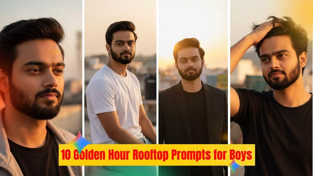 10 Golden Hour Rooftop Prompts for Boys
