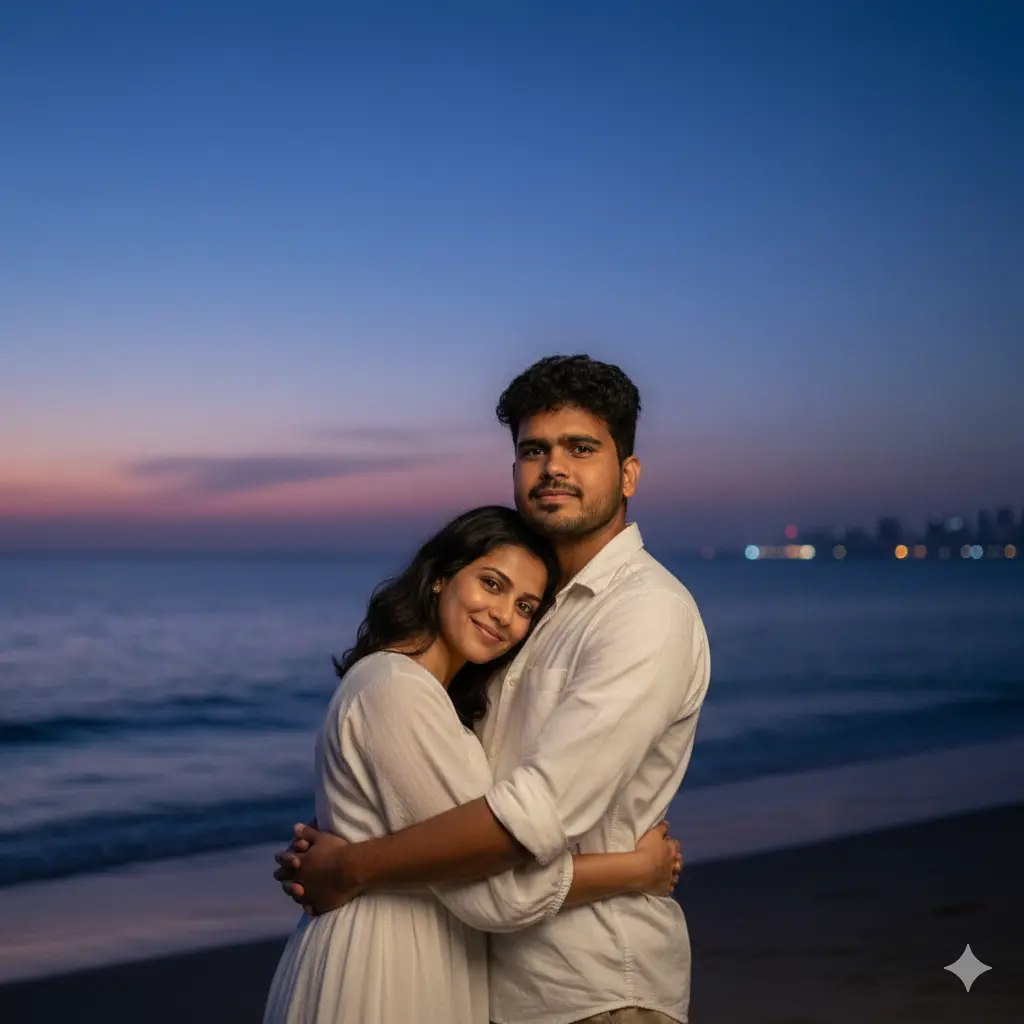 Romantic Beach Couple AI Photo Prompts