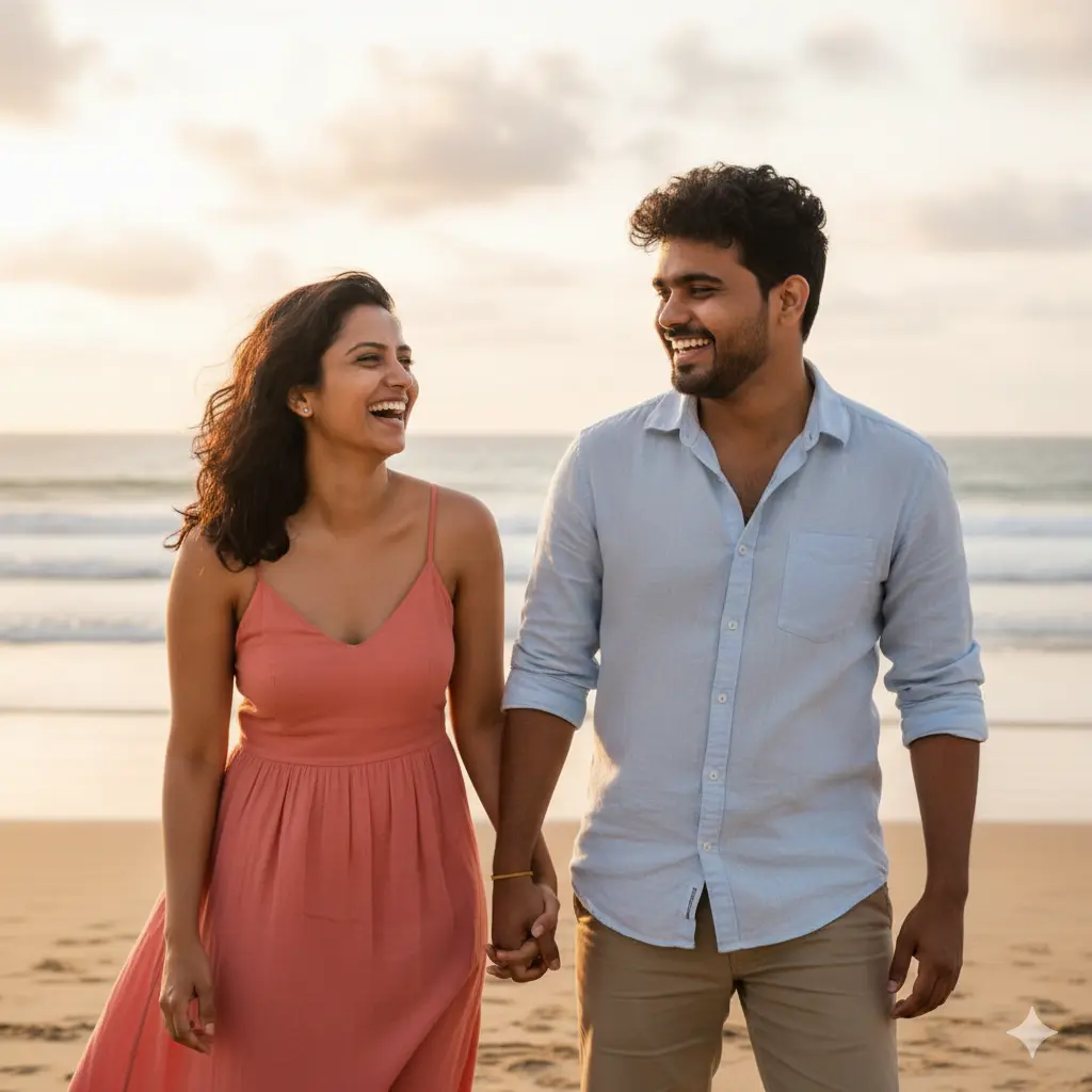 Romantic Beach Couple AI Photo Prompts