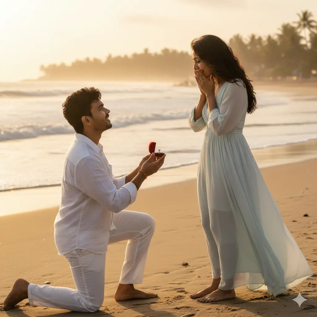 Romantic Beach Couple AI Photo Prompts