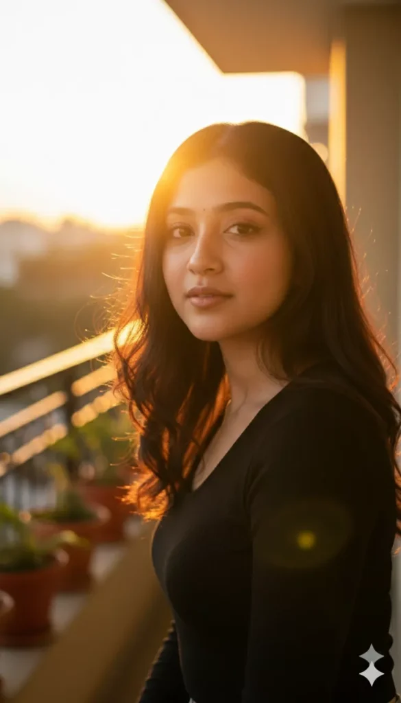 Balcony Portrait Photo for Girl