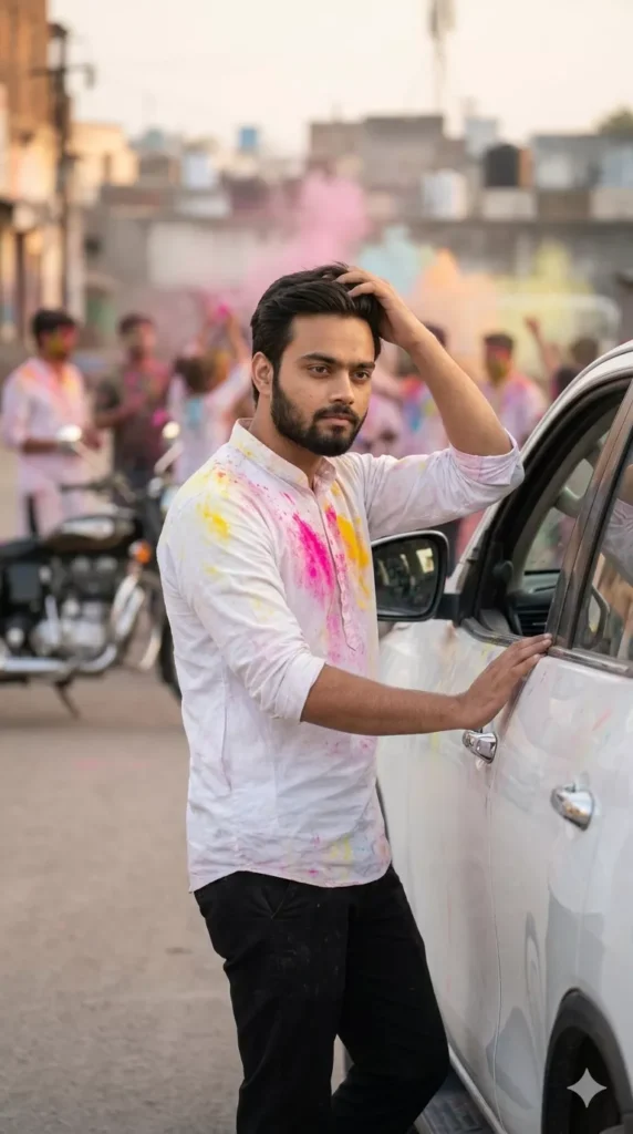 Luxury Car Holi AI Photo Editing Prompts