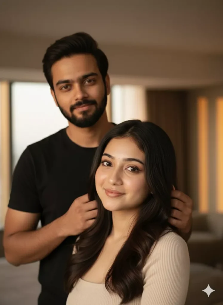 Hotel Room Portrait for Couple Gemini AI Prompts