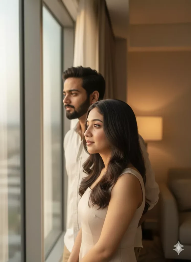 Hotel Room Portrait for Couple Gemini AI Prompts