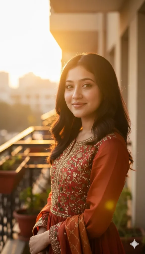 Balcony Portrait Photo for Girl