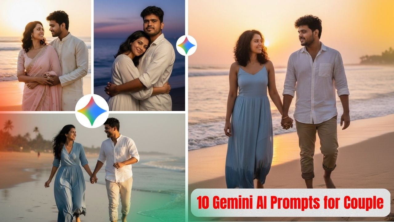 Romantic Beach Couple AI Photo Prompts