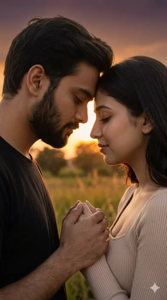 romantic sunset couple AI photo prompts