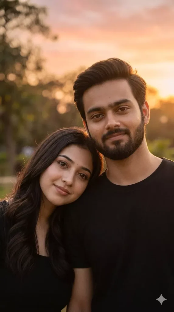 romantic sunset couple AI photo prompts